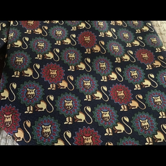 MARKS & SPENCER LONDON St. Michael Navy Silk Tie - Picture 4 of 7